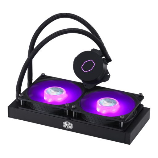 COOLER MASTER CPU hűtő MASTERLIQUID ML240L V2 RGB (vízhűtés) + Kontroller, LGA1700 támogatással fekete