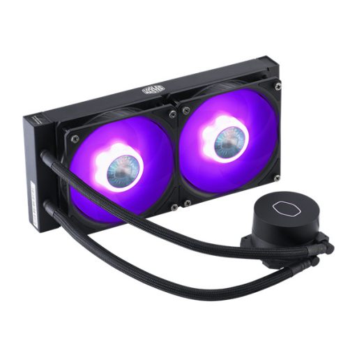 COOLER MASTER CPU hűtő MASTERLIQUID ML240L V2 RGB (vízhűtés) + Kontroller, LGA1700 támogatással fekete