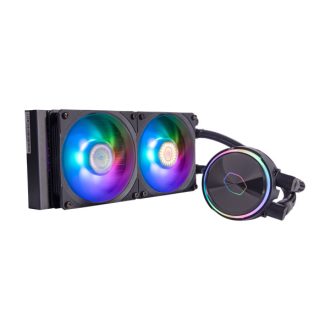   COOLER MASTER CPU hűtő MASTERLIQUID PL240 FLUX (vízhűtés), ARGB, LGA1700 támogatással, fekete