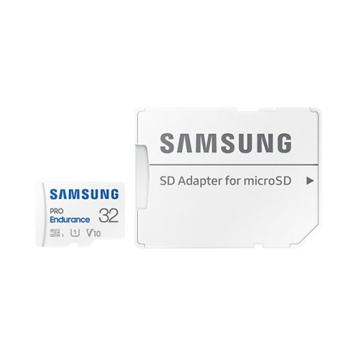 SAMSUNG Memóriakártya, PRO Endurance microSD kártya 32GB, CLASS 10, UHS-I (SDR104), + SD Adapter, R100/W30