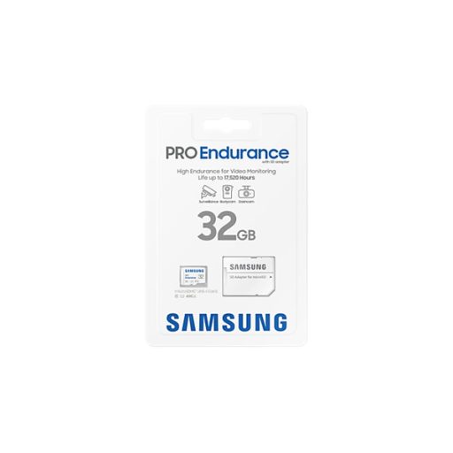 SAMSUNG Memóriakártya, PRO Endurance microSD kártya 32GB, CLASS 10, UHS-I (SDR104), + SD Adapter, R100/W30