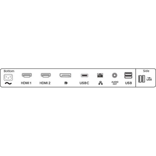 PHILIPS IPS monitor 27" 279P1, 3840x2160, 16:9, 350cd/m2, 4ms, USB-C(+dokkoló)/4xUSB/LAN/DP/2xHDMI, hangszóró