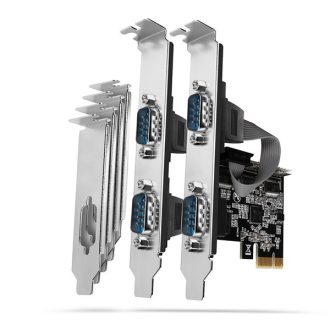  AXAGON PCEA-S4N PCIE VEZÉRLŐ 4X SOROS (PCIe vezérlő négy soros porttal 250 kbps, ASIX AX99100, Normál & alacsony profil)
