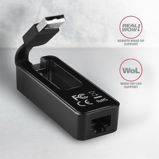AXAGON ADE-XR USB 2.0 FAST ETHERNET (USB 2.0 Ethernet 10/100 adapter automatikus telepítéshez)