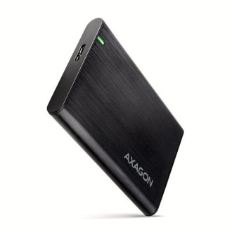   AXAGON EE25-A6M USB 3.2 csavar nélküli külső ház alumínium 2, 5" HDD/SSD, fekete