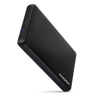   AXAGON EE25-SLC USB-C csavar nélküli külső ház HDD/SSD, fekete