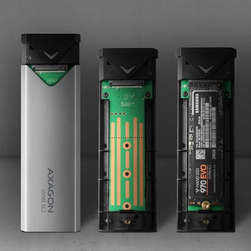 AXAGON EEM2-UG2 USB Type C-3.2 Gen2-M. 2 NVMe fém M. 2 SSD külső ház
