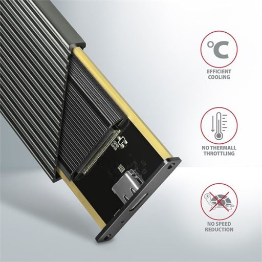 AXAGON EEM2-XR USB-C 3.2 Gen2 - M. 2 NVMe SSD Radiator külső ház