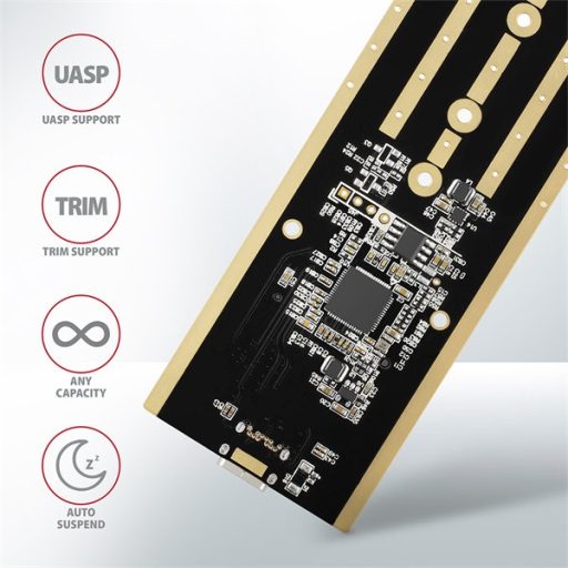 AXAGON EEM2-XR USB-C 3.2 Gen2 - M. 2 NVMe SSD Radiator külső ház