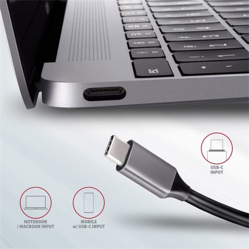 AXAGON HMC-5 SuperSpeed USB-C COMBO 5in1 USB Hub, ezüst