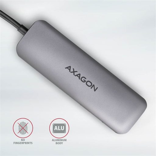 AXAGON HMC-5 SuperSpeed USB-C COMBO 5in1 USB Hub, ezüst