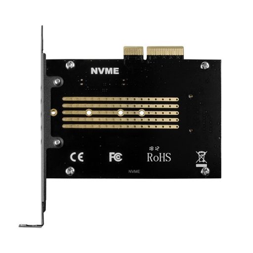 AXAGON PCEM2-NC PCIE NVME M.2 x4 M-Key slot adapter passzív hűtéssel