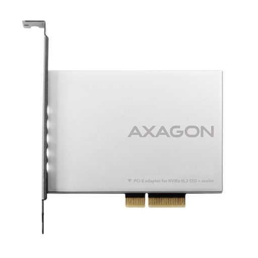 AXAGON PCEM2-NC PCIE NVME M.2 x4 M-Key slot adapter passzív hűtéssel