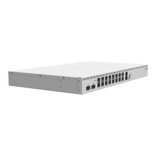MIKROTIK Cloud Router Switch 1x100Mbps + 16x25Gbit SFP28 + 2x 100Gbit QSFP28, Fémházas, Rackes - CRS518-16XS-2XQ-RM