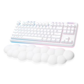   LOGITECH Billentyűzet - G715 Aurora RGB Gaming Vezeték Nélküli (Tactile) UK, Fehér + Kéztámasz