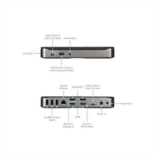 TARGUS Dokkoló DOCK710EUZ, Hybrid Quad 4K docking station