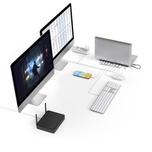 HAMA 200100, USB TYPE-C 10 IN 1 DOKKOLÓ ADAPTER (4x USB-A, 2x HDMI, DP, LAN, USB-C, PD)