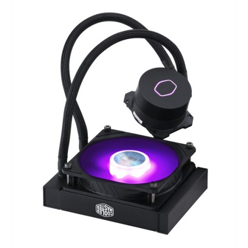COOLER MASTER CPU hűtő MASTERLIQUID ML120L V2 RGB (vízhűtés), LGA1700 támogatással, fekete