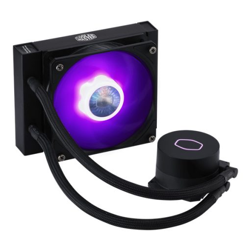 COOLER MASTER CPU hűtő MASTERLIQUID ML120L V2 RGB (vízhűtés), LGA1700 támogatással, fekete