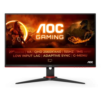   AOC Gaming 155Hz monitor 27" Q27G2E/BK, 2560x1440, 16:9, 250cd/m2, 1ms, 2xHDMI/DisplayPort