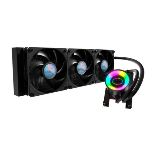 COOLER MASTER CPU hűtő MASTERLIQUID ML360 MIRROR TR4 EDITION (vízhűtés), AMD TR4 támogatással, fekete
