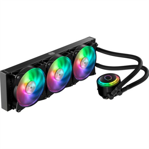 COOLER MASTER CPU hűtő MASTERLIQUID ML360 MIRROR TR4 EDITION (vízhűtés), AMD TR4 támogatással, fekete