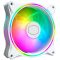 COOLER MASTER Rendszerhűtő Ventilátor MASTERFAN MF120 HALO WHITE EDITION, Gen2 RGB, fehér