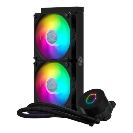 COOLER MASTER CPU hűtő MASTERLIQUID ML240L ARGB V2 (vízhűtés), LGA1700 támogatással, fekete