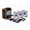 CORSAIR Rendszerhűtő Ventilátor, LL120 RGB + Lighting Node PRO Kontroller + HUB, 12cm, fehér, 3db/csomag
