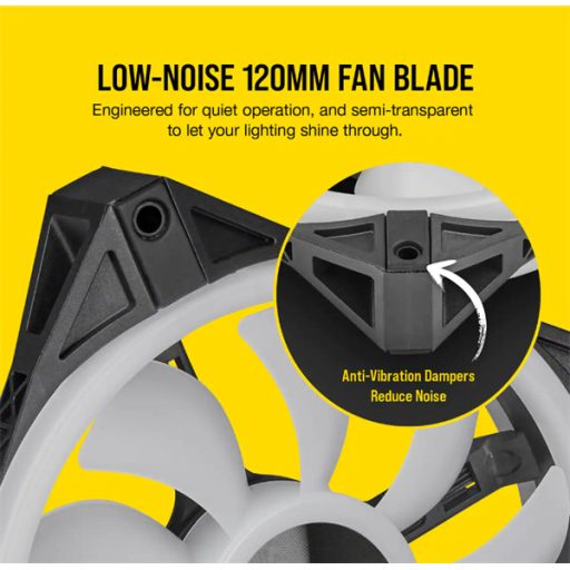 CORSAIR Rendszerhűtő Ventilátor, iCUE QL120 RGB + Lighting Node CORE Kontroller, 12cm, fekete, 3db/csomag
