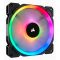 CORSAIR Rendszerhűtő Ventilátor, LL140 RGB, 14cm, fekete