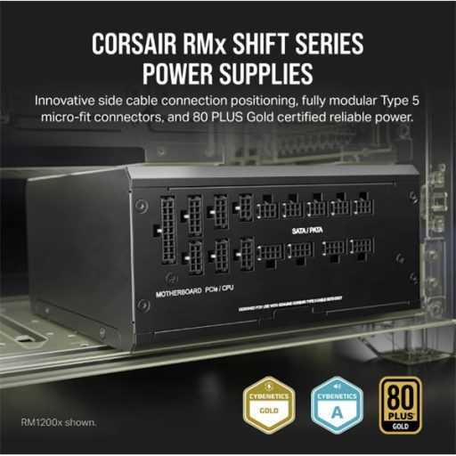 CORSAIR Tápegység RM1200x SHIFT 1200W 80+ Gold moduláris
