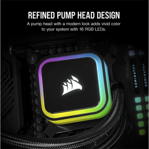 CORSAIR CPU hűtő iCUE H150i RGB ELITE (vízhűtés), 3 Ventilátoros, LGA1700 támogatással. fekete
