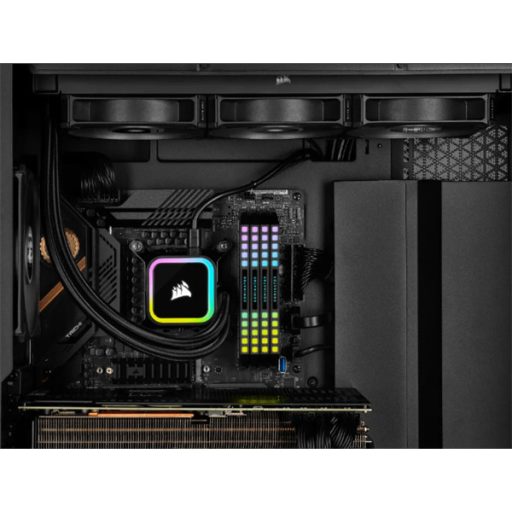 CORSAIR CPU hűtő iCUE H115i RGB ELITE (vízhűtés), 2 Ventilátoros, LGA1700 támogatással, fekete