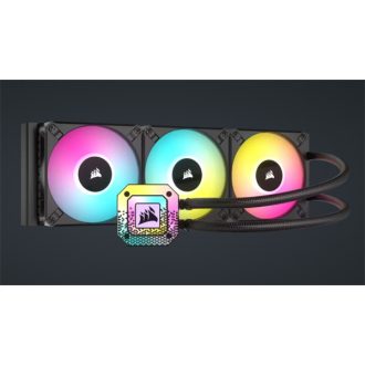   CORSAIR CPU hűtő iCUE H150i ELITE CAPELLIX XT (vízhűtés), 3 Ventilátoros, LGA1700 támogatással, fekete