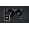 CORSAIR CPU hűtő iCUE H100i RGB ELITE (vízhűtés), 2 Ventilátoros, LGA1700 támogatással, fekete