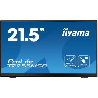   iiyama touch monitor, 21,5", 1920x1080, 16:9, 400cd, 5ms, 1000:1, HDMI/DP/USB, T2255MSC