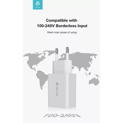 DEVIA SMART USB HÁLÓZATI TÖLTŐ ADAPTER - SMART SERIES CHARGE V3 - 5V/2A - WHITE
