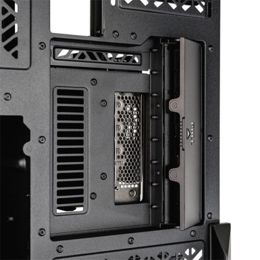 COOLER MASTER Ház ATX HAF 700 EVO + 5db Ventilátor + VGA tartó és Riser kábel, Tápegység nélkül, Üvegfalú, fekete