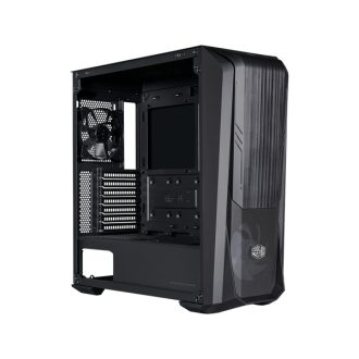   COOLER MASTER Ház, MASTERBOX 500, 2db Ventilátorral, Tápegység nélkül, Edzett üveg, fekete