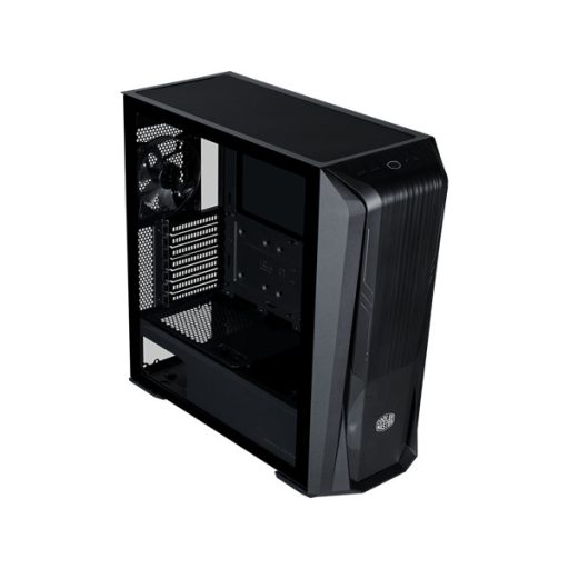 COOLER MASTER Ház, MASTERBOX 500, 2db Ventilátorral, Tápegység nélkül, Edzett üveg, fekete