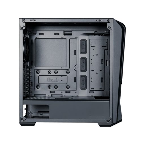COOLER MASTER Ház, MASTERBOX 500, 2db Ventilátorral, Tápegység nélkül, Edzett üveg, fekete