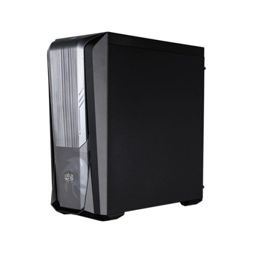 COOLER MASTER Ház, MASTERBOX 500, 2db Ventilátorral, Tápegység nélkül, Edzett üveg, fekete