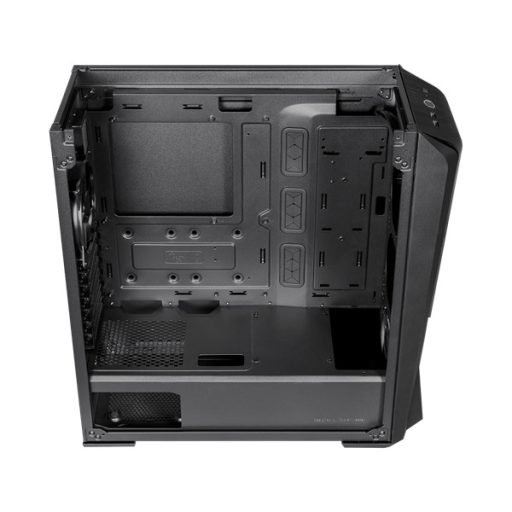 COOLER MASTER Ház, MASTERBOX 500, 2db Ventilátorral, Tápegység nélkül, Edzett üveg, fekete