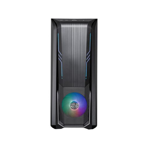 COOLER MASTER Ház, MASTERBOX 500, 2db Ventilátorral, Tápegység nélkül, Edzett üveg, fekete