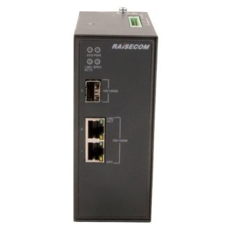   RAISECOM L2 DIN sínes menedzselhető ipari switch, 1xSFP + 2xGE RJ45, (+AC Táp!)
