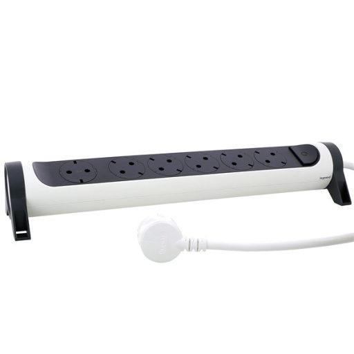 LEGRAND Elosztósor Premium 6x2P+F forgatható, 3 m vezetékkel, fehér