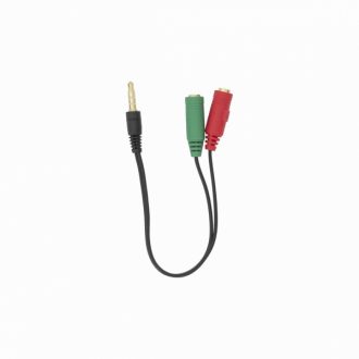   SBOX Kábel 35M-2X35F, ADAPTER 2 x 3.5 mm Female 3-Pin - 3.5 mm Male 4-Pin