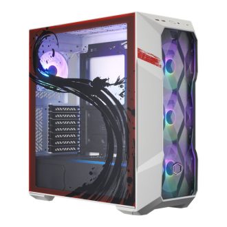   COOLER MASTER Ház Midi ATX MasterBox TD500 MESH V2 RYU, 4db ARGB Ventilátorral, Tápegység nélkül, Edzett Üveg, fehér