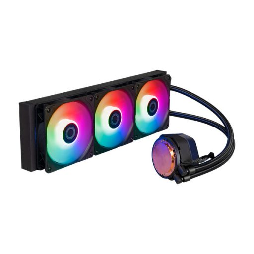 COOLER MASTER CPU hűtő MASTERLIQUID 360 ATMOS (vízhűtés), 3 Ventilátoros, ARGB Gen2, fekete